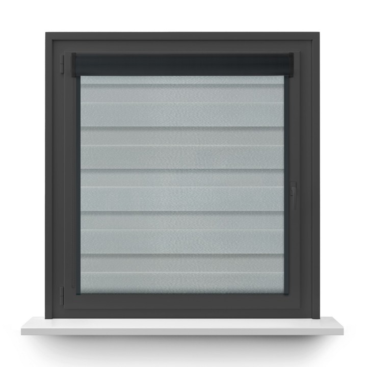 Roleta w kasecie PCV Dzień Noc Przyciemniająca Glossy Elegance z prowadnicą Brązowa 15898