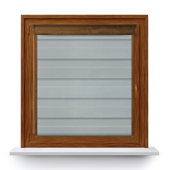 Roleta w kasecie PCV Dzień Noc Przyciemniająca Glossy Elegance z prowadnicą Brązowa 15898