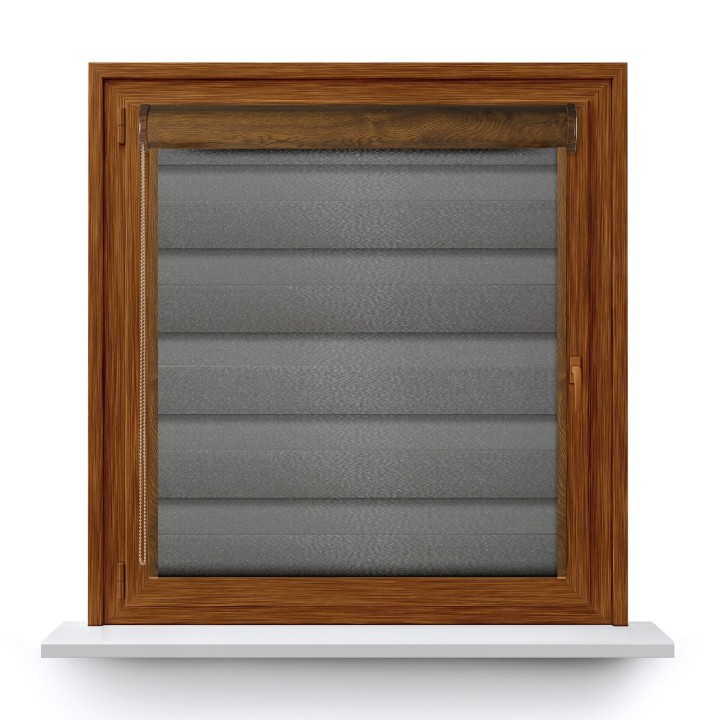 Roleta w kasecie PCV Dzień Noc Przyciemniająca Glossy Elegance z prowadnicą Ciemnoszara 15988