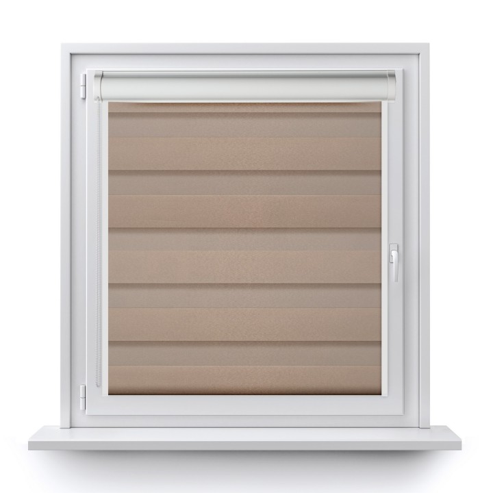 Roleta w kasecie PCV Dzień Noc Przyciemniająca Glossy Elegance z prowadnicą Miedziana 15398