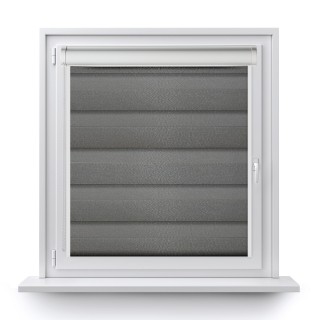 Roleta w kasecie PCV Dzień Noc Przyciemniająca Glossy Elegance z prowadnicą Ciemnoszara 15988