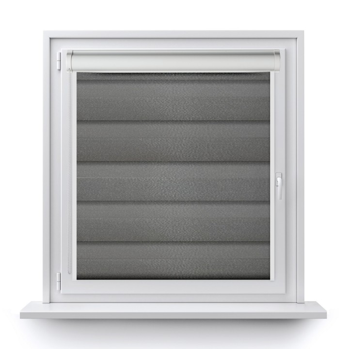 Roleta w kasecie PCV Dzień Noc Przyciemniająca Glossy Elegance z prowadnicą Ciemnoszara 15988