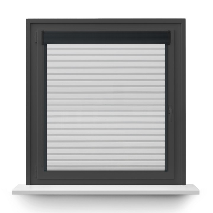 Roleta w kasecie PCV Dzień Noc Przyciemniająca Modern z prowadnicą Biała 1801