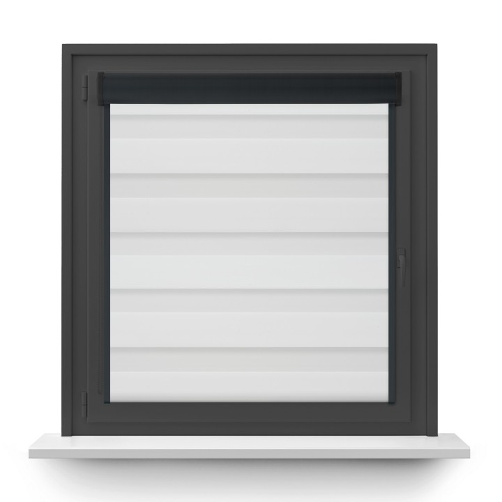 Roleta w kasecie PCV Dzień Noc Przyciemniająca Olivia z prowadnicą Olivia 01