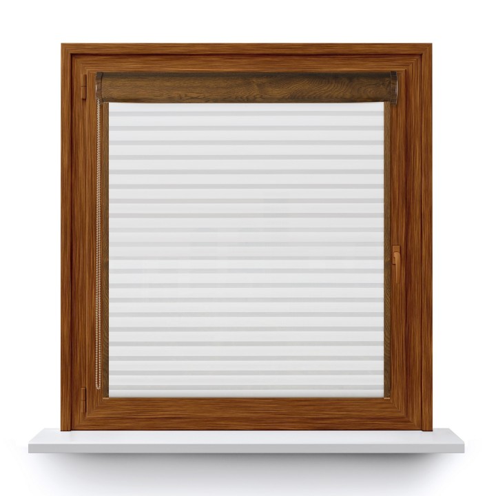 Roleta w kasecie PCV Dzień Noc Przyciemniająca Modern z prowadnicą Biała 1801