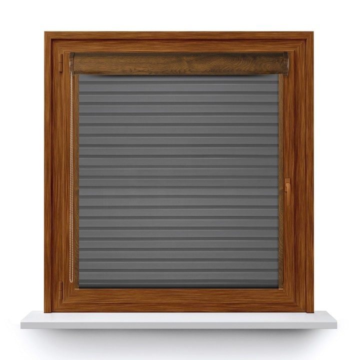 Roleta w kasecie PCV Dzień Noc Przyciemniająca Modern z prowadnicą Szara 1804