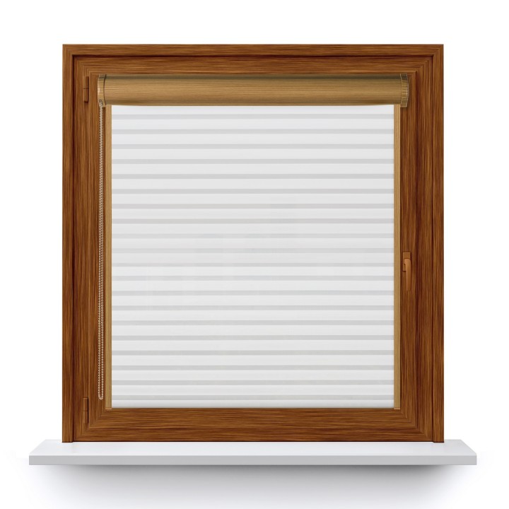 Roleta w kasecie PCV Dzień Noc Przyciemniająca Modern z prowadnicą Biała 1801