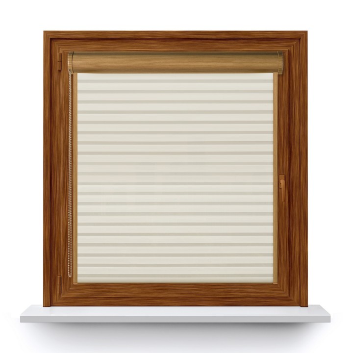 Roleta w kasecie PCV Dzień Noc Przyciemniająca Modern z prowadnicą Kremowa 1802