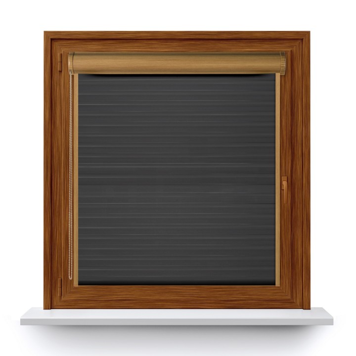 Roleta w kasecie PCV Dzień Noc Przyciemniająca Modern z prowadnicą Ciemnoszara 1805