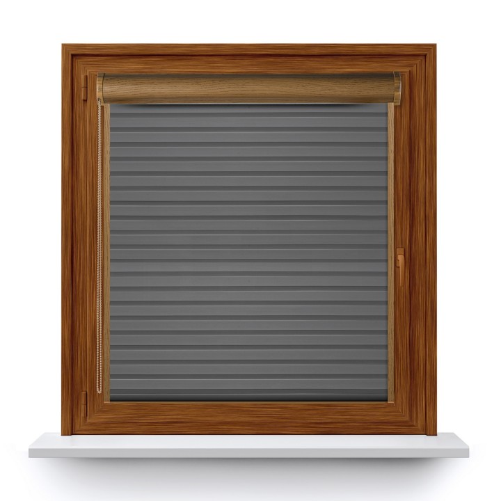 Roleta w kasecie PCV Dzień Noc Przyciemniająca Modern z prowadnicą Szara 1804