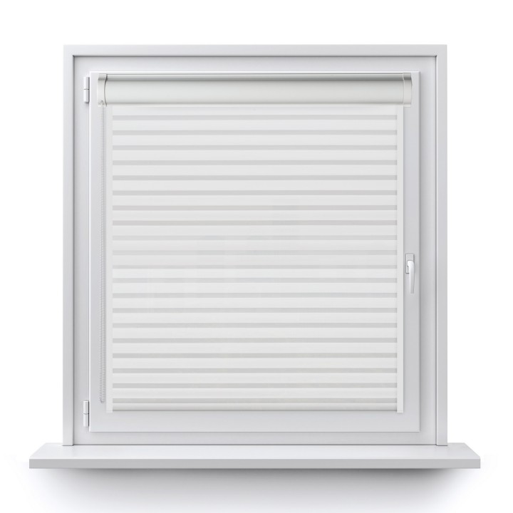 Roleta w kasecie PCV Dzień Noc Przyciemniająca Modern z prowadnicą Biała 1801