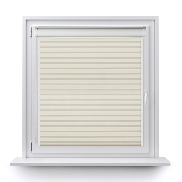 Roleta w kasecie PCV Dzień Noc Przyciemniająca Modern z prowadnicą Kremowa 1802