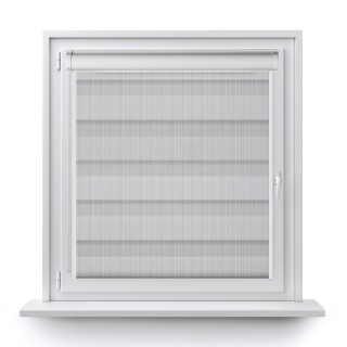 Roleta w kasecie PCV Dzień Noc Przyciemniająca Organza z prowadnicą Szara 1