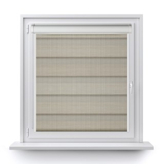 Roleta w kasecie PCV Dzień Noc Przyciemniająca Organza z prowadnicą Beżowa 2