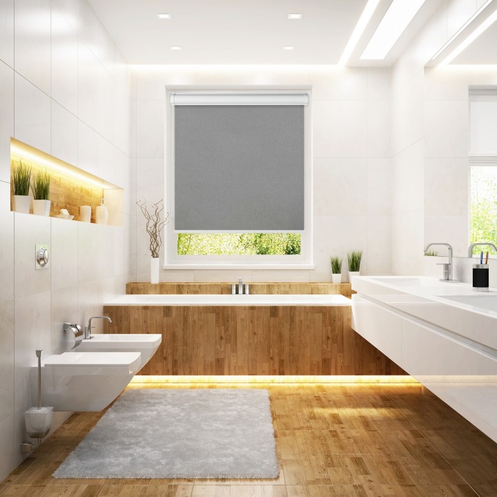 Roleta w kasecie PCV Gładka Przyciemniająca Termo Zaciemniająca bez prowadnic Szara 505