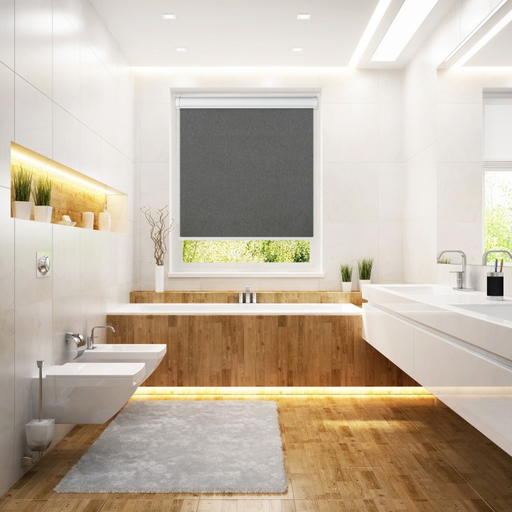 Roleta w kasecie PCV Gładka Przyciemniająca Termo Zaciemniająca bez prowadnic Szara 842