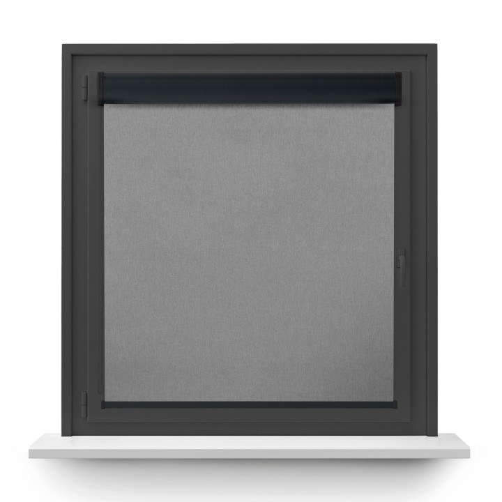 Roleta w kasecie PCV Gładka Przyciemniająca Termo Zaciemniająca bez prowadnic Szara 505