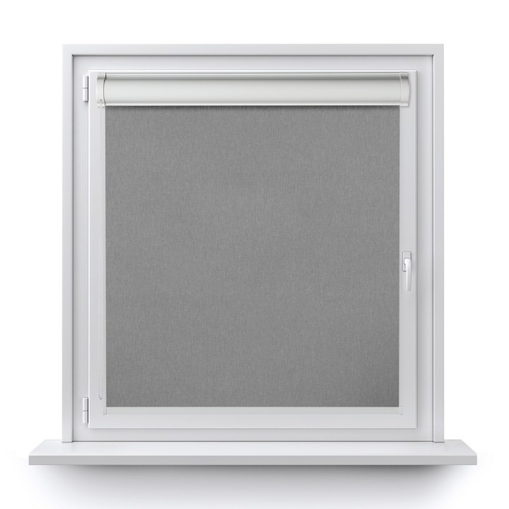 Roleta w kasecie PCV Gładka Przyciemniająca Termo Zaciemniająca bez prowadnic Szara 505