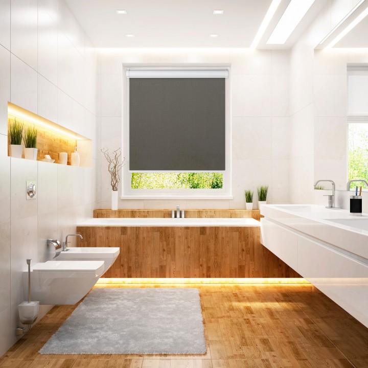 Roleta w kasecie PCV Gładka Przyciemniająca Royal bez prowadnic Szara 817