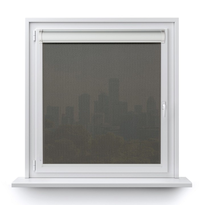 Roleta w kasecie PCV Gładka Przyciemniająca Royal bez prowadnic Szara 817