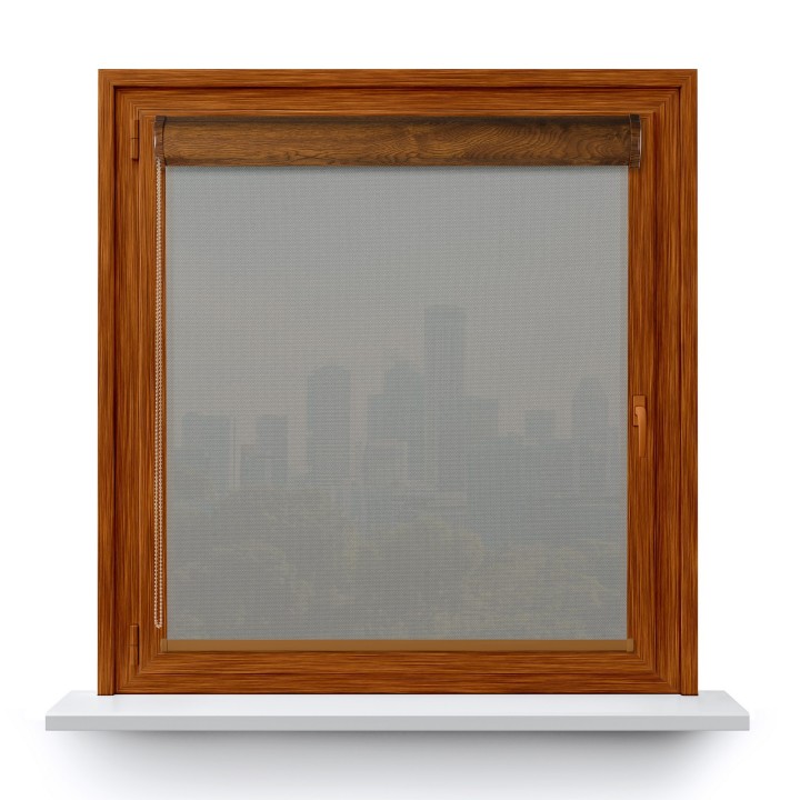 Roleta w kasecie PCV Gładka Przyciemniająca Royal bez prowadnic Popielata 815