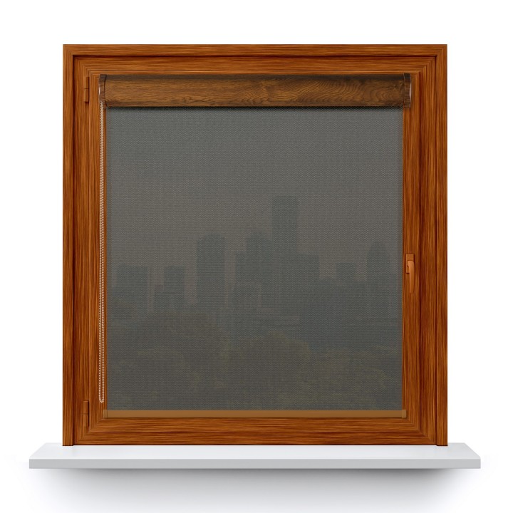 Roleta w kasecie PCV Gładka Przyciemniająca Royal bez prowadnic Szara 817