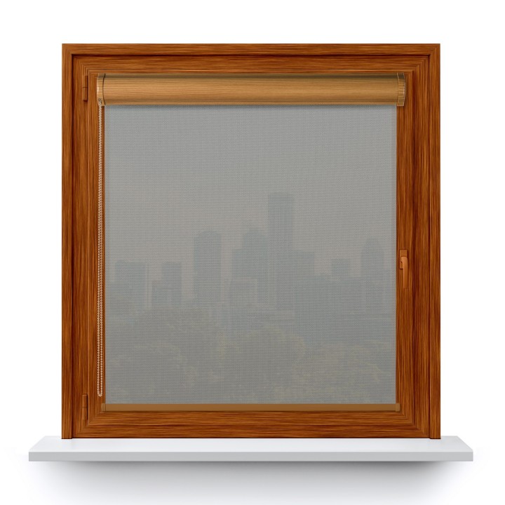 Roleta w kasecie PCV Gładka Przyciemniająca Royal bez prowadnic Popielata 815