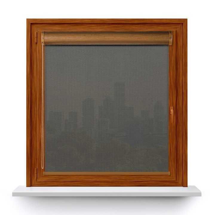 Roleta w kasecie PCV Gładka Przyciemniająca Royal bez prowadnic Szara 817