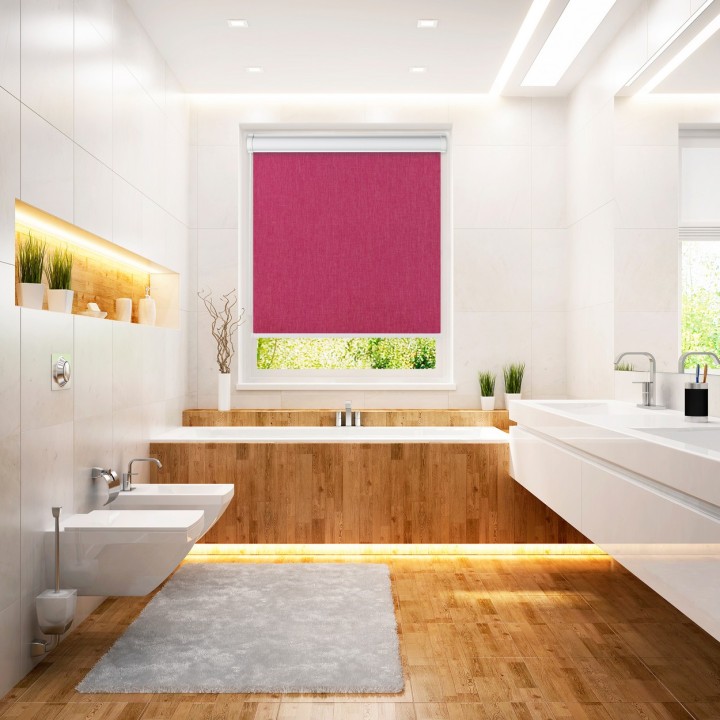 Roleta w kasecie PCV Gładka Przyciemniająca Melange bez prowadnic Różowa 736