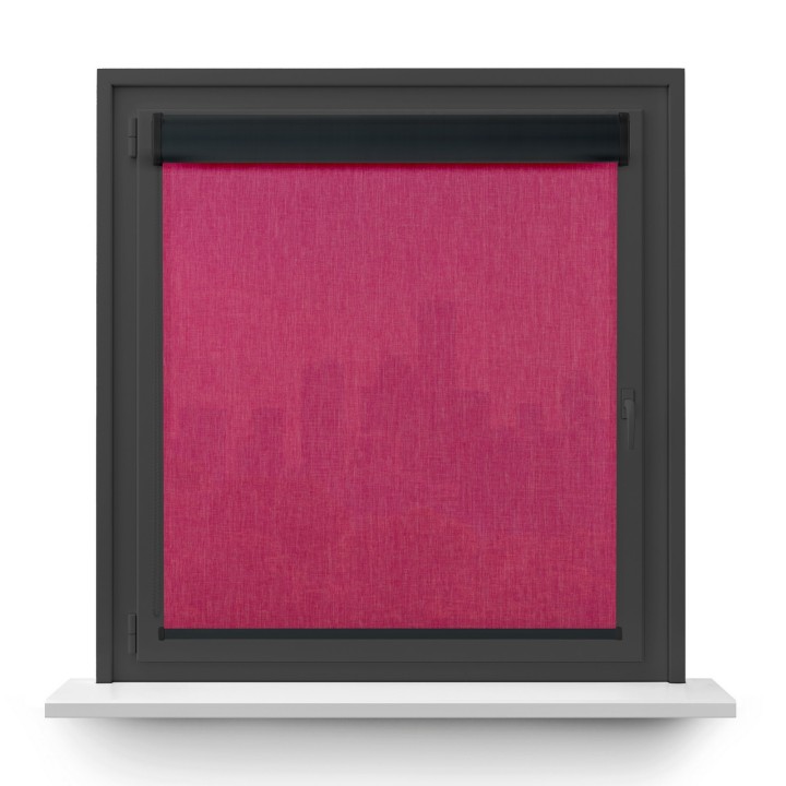Roleta w kasecie PCV Gładka Przyciemniająca Melange bez prowadnic Różowa 736