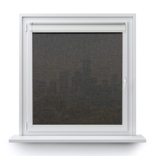 Roleta w kasecie PCV Gładka Przyciemniająca Melange bez prowadnic Czarna 738
