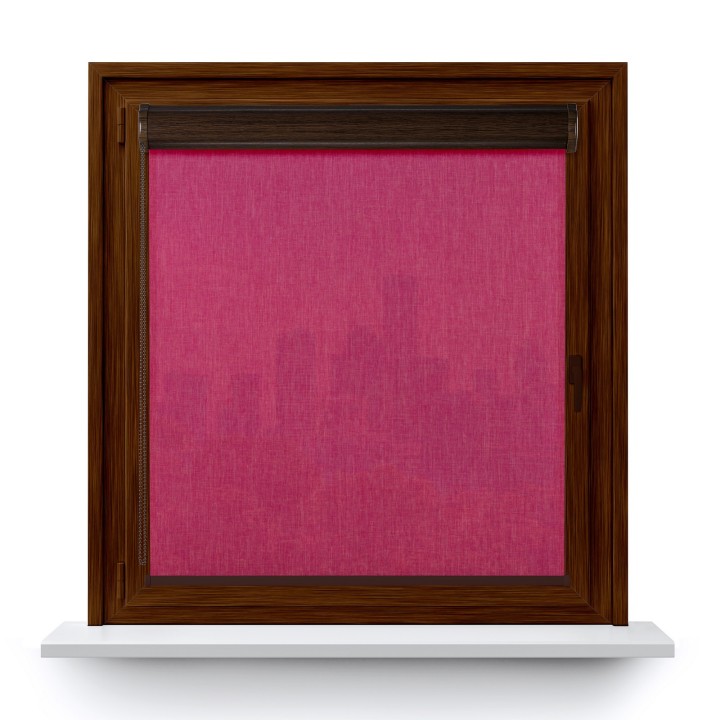 Roleta w kasecie PCV Gładka Przyciemniająca Melange bez prowadnic Różowa 736