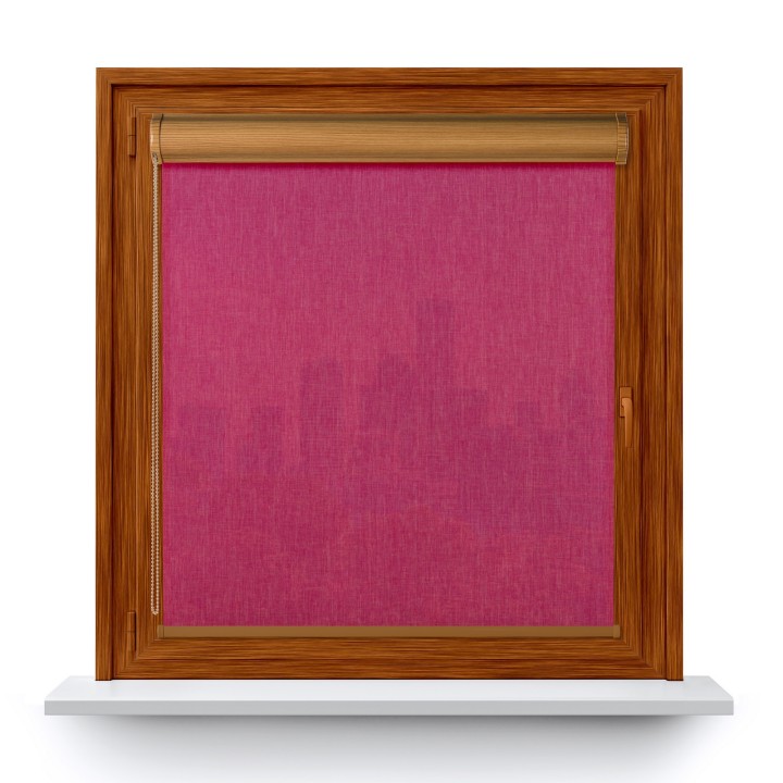 Roleta w kasecie PCV Gładka Przyciemniająca Melange bez prowadnic Różowa 736