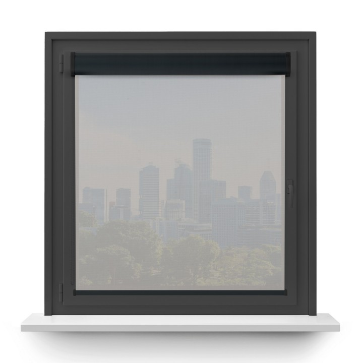 Roleta w kasecie PCV Gładka Przyciemniająca Screen bez prowadnic Szara 205