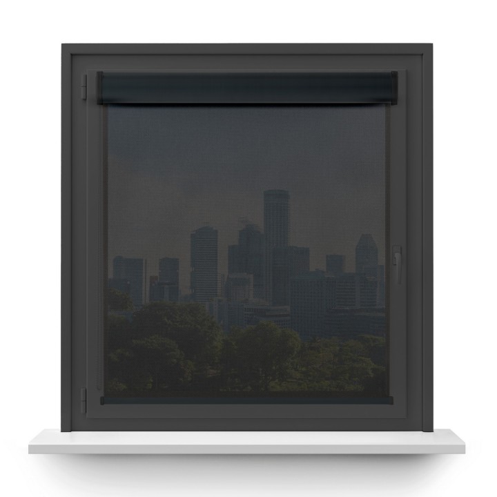 Roleta w kasecie PCV Gładka Przyciemniająca Screen bez prowadnic Czarna 211