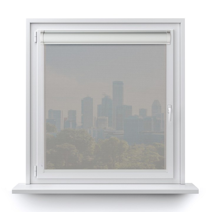 Roleta w kasecie PCV Gładka Przyciemniająca Screen bez prowadnic Szara 203