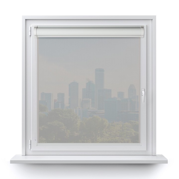 Roleta w kasecie PCV Gładka Przyciemniająca Screen bez prowadnic Szara 205