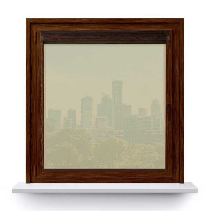 Roleta w kasecie PCV Gładka Przyciemniająca Screen bez prowadnic Kremowa 202