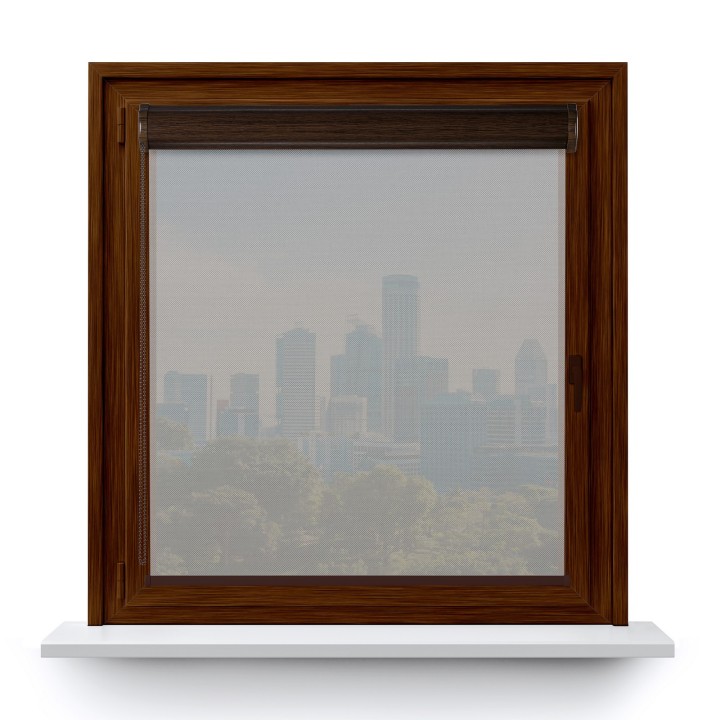 Roleta w kasecie PCV Gładka Przyciemniająca Screen bez prowadnic Szara 203