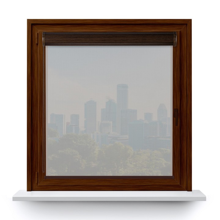 Roleta w kasecie PCV Gładka Przyciemniająca Screen bez prowadnic Szara 205