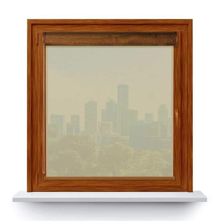 Roleta w kasecie PCV Gładka Przyciemniająca Screen bez prowadnic Kremowa 202