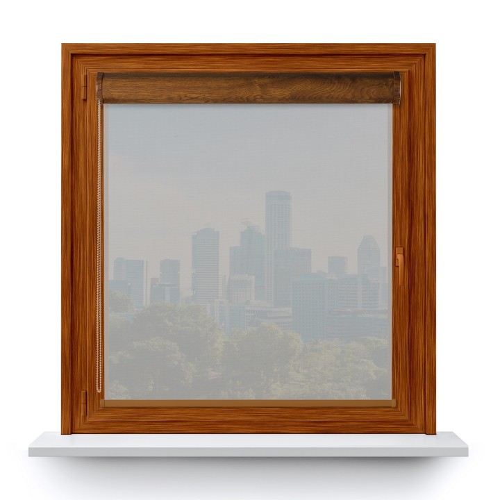 Roleta w kasecie PCV Gładka Przyciemniająca Screen bez prowadnic Szara 205