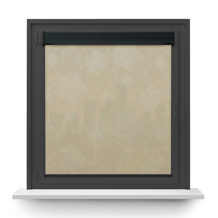 Roleta w kasecie PCV Gładka Przyciemniająca Magnolia bez prowadnic Jasnobeżowa 404