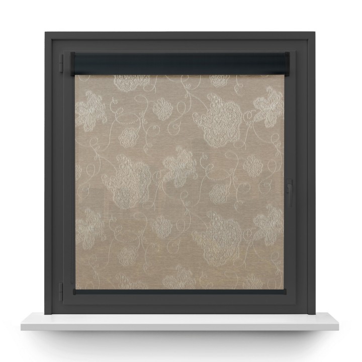 Roleta w kasecie PCV Gładka Przyciemniająca Magnolia bez prowadnic Beżowa 406