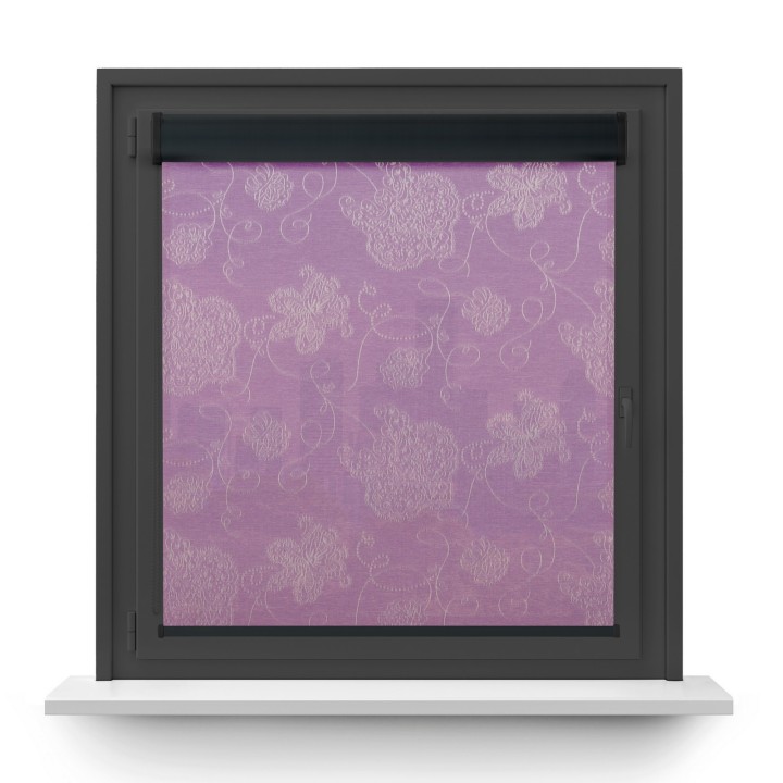 Roleta w kasecie PCV Gładka Przyciemniająca Magnolia bez prowadnic Fioletowa 409