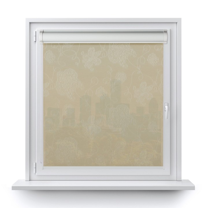 Roleta w kasecie PCV Gładka Przyciemniająca Magnolia bez prowadnic Jasnobeżowa 404