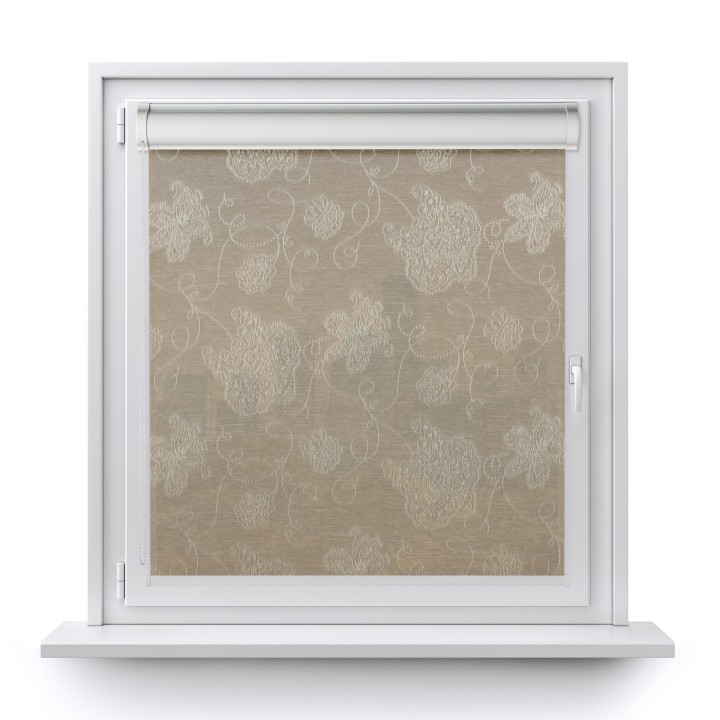 Roleta w kasecie PCV Gładka Przyciemniająca Magnolia bez prowadnic Beżowa 406