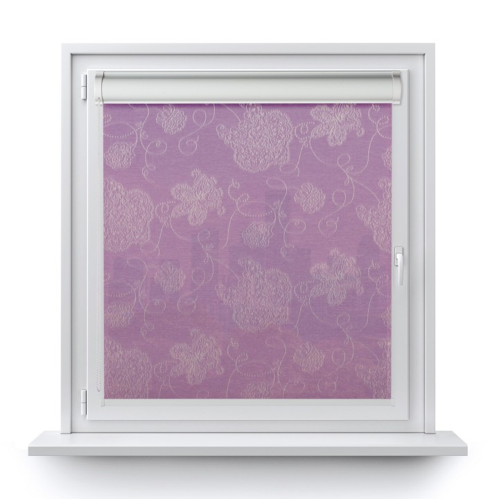 Roleta w kasecie PCV Gładka Przyciemniająca Magnolia bez prowadnic Fioletowa 409