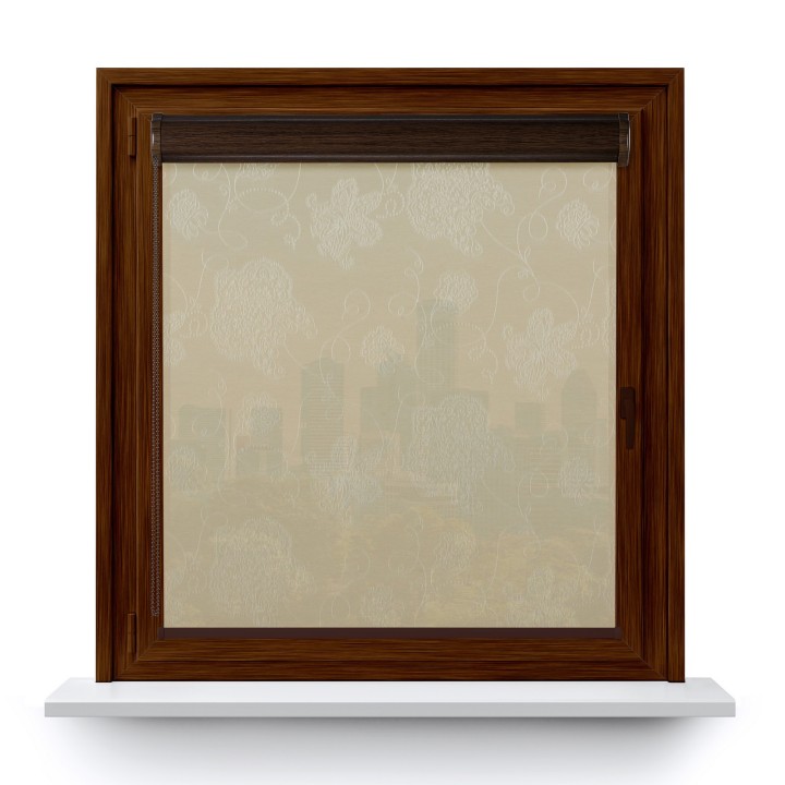 Roleta w kasecie PCV Gładka Przyciemniająca Magnolia bez prowadnic Jasnobeżowa 404