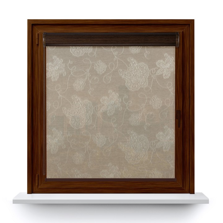 Roleta w kasecie PCV Gładka Przyciemniająca Magnolia bez prowadnic Beżowa 406